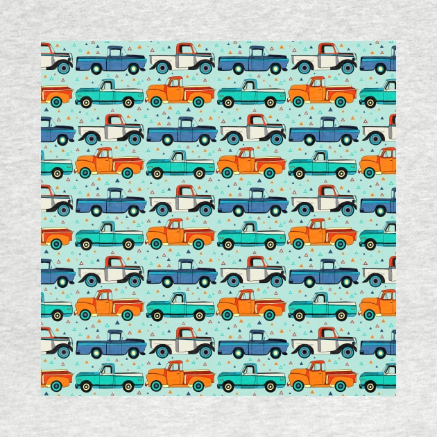 Bright Vintage Trucks by TigaTiga